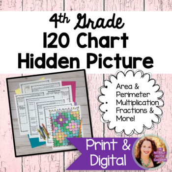 Preview of 120 Chart Hidden Picture for 4th Grade PRINT & DIGITAL