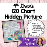 120 Chart Hidden Picture for 4th Grade PRINT & DIGITAL