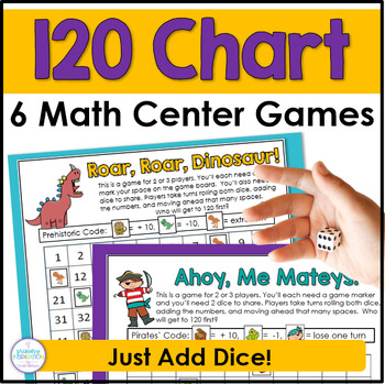 Preview of 120 Chart Math Games & Printables - Missing Numbers - Add 10 Subtract 10