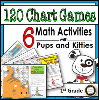 Preview of 120 Chart Math Games - Dogs and Cats