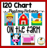 120 Chart Math Mystery Pictures - On the Farm - Place Value