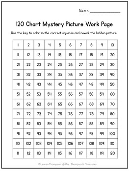 FREE 120 Chart Mystery Picture - Rainbow by Mrs Thompson's Treasures