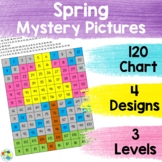 120 Chart Mystery Pictures - Spring - 4 Designs with 3 Lev