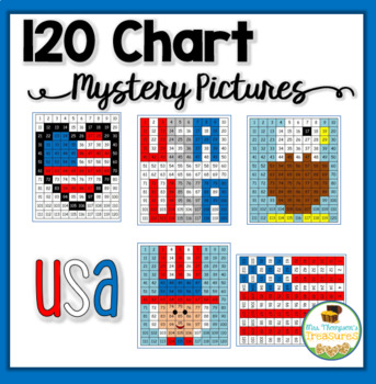 Preview of 120 Chart Mystery Pictures - USA Patriotic
