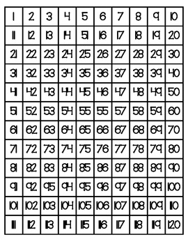 120 Chart Puzzles (with or without errors)