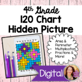 120 Chart Spring Hidden Picture for 4th Grade Spiral Review