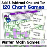 120 Chart Winter Math Games -  Missing Numbers Ten More Ten Less