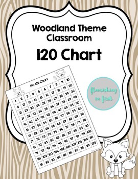 Preview of 120 Chart Woodland Theme