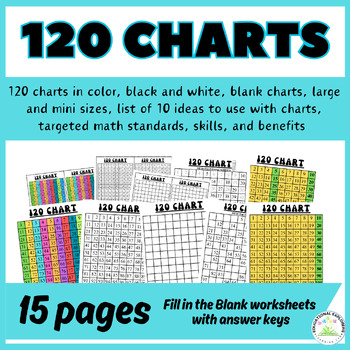 Preview of 120 Charts - full/mini sizes, color/black&white, blank, fill in the blank