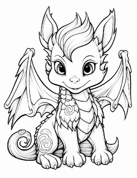 cute dragons coloring pages for teens