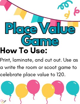 Preview of 120 Days of School Place Value Game Freebie!