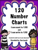 120 Number Chart Grids~Count and Write~math centers--FREEBIE!