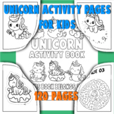 120 Printable Unicorn Activity Pages for kids, Boys & Girls