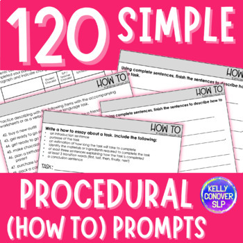 Preview of 120 Procedural Prompts & How To Prompts with Worksheets, & Graphic Organizers