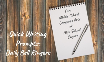 Preview of 120 Quick Writing Prompts: Bell Ringers for Middle or High School as Slides