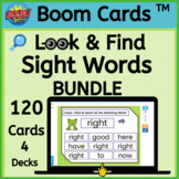 120 Sight Words Look & Find Bundle - Set 1-4 Boom Cards™ D