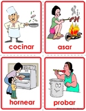 120 Spanish Verb Flash Cards Picture-Word matching cards