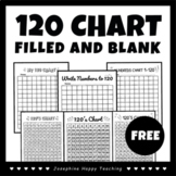 120 chart filled and blank FREE