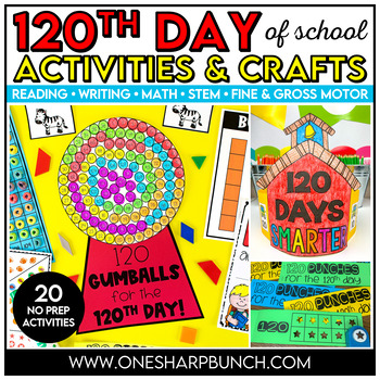Preview of 120th Day of School | 20 No Prep 120th Day Activities & Crafts
