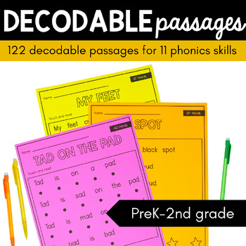 Preview of 122 Decodable Passages (Giant Bundle!)