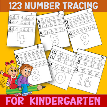 123 Number Tracing Book For Kindergarten by Teacher Publishing Corner