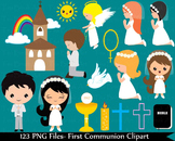 123 PNG Files- First Communion ClipArt -Digital Clip Art 134