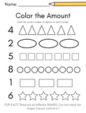 FREE 123 Worksheet Pack for Preschool (5 Pages + Puzzle Game)