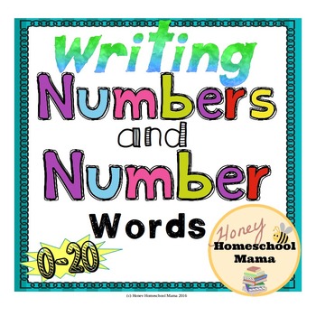 Preview of 123 Writing Numbers and Number Words Worksheets 0 to 20