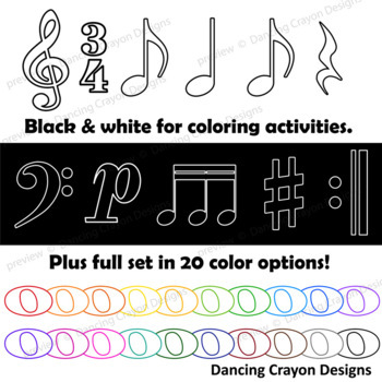 music symbols clip art color
