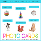 Expressive and Receptive Labeling Photo Cards - For Advanc
