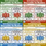 128 Math Game Task Cards | Unscramble the Numbers