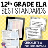 12th Grade ELA BEST Standards I Can Posters & Checklists B