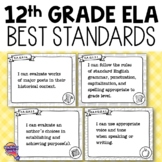 12th Grade ELA BEST Standards "I Can" Posters Florida Lang