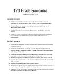 12th Grade Economics Pacing Guide and Lesson Plans