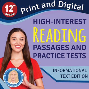 Preview of 12th Grade Reading Passages & ELA Practice Tests | Informational Text Edition