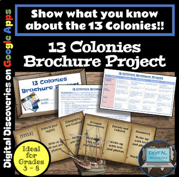 Preview of 13 American Colonies Brochure Project (US History) - Print & Digital