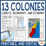 13 Colonies Map and Activities | Printable & Digital