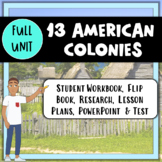 13 American Colonies Full Unit- Reading Passages, Flip Boo