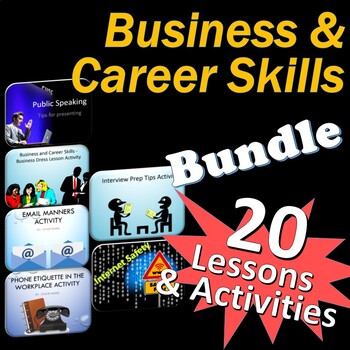 Preview of Business and Career Skills 20 Webquest & Activity Bundle ++ Bonus Files