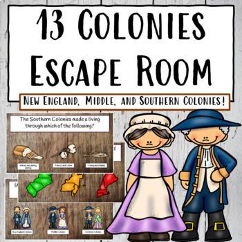Preview of 13 Colonies 5th Grade Review | Engaging 13 Colonies Digital Review Game