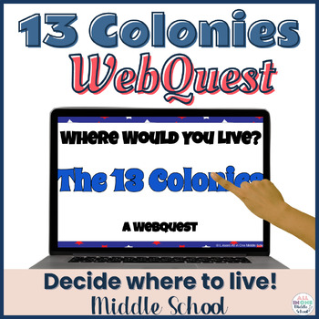 Preview of 13 Colonies Activities - 13 Colonies WebQuest for Middle School