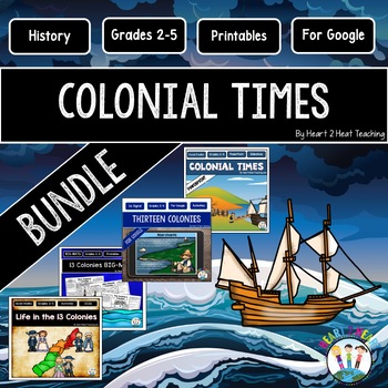 Preview of 13 Colonies Activities Bundle Reading Passages Map Worksheets of Colonial Times