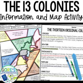 Preview of 13 Colonies | Differentiated Passage and Coloring Activity for Social Studies