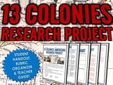 13 Colonies (American Colonies) - Research Project with Ru