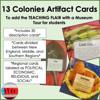 Preview of 13 Colonies Artifact Museum Tour Cards