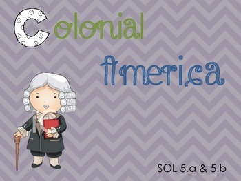 Preview of Early American Colonies Bundle (pdf presentation, foldable and worksheet)