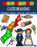 13 Colonies Cloze Reading Activities for Colonial America