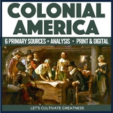 13 Colonies Colonial America Primary Sources Activity Anal