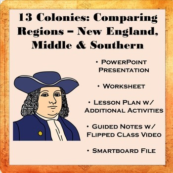 13 Colonies: Comparing Regions - New England, Middle, & Southern Colonies