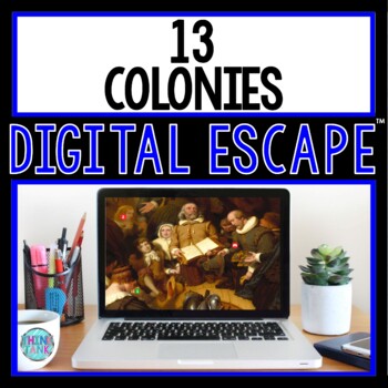 Preview of 13 Colonies DIGITAL ESCAPE ROOM for Google Drive® Distance Learning